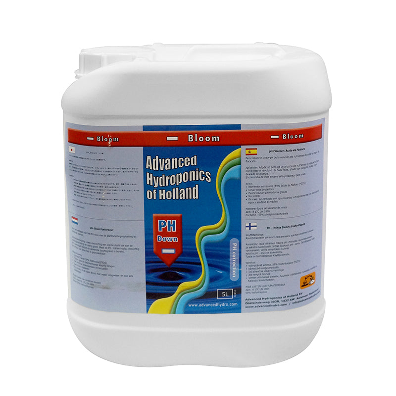 Advanced Hydroponics pH Down Bloom 5L