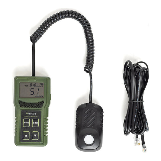 Treegers Medidor PAR Quantum, Medidor PPFD 400-700 nm con sensor remoto