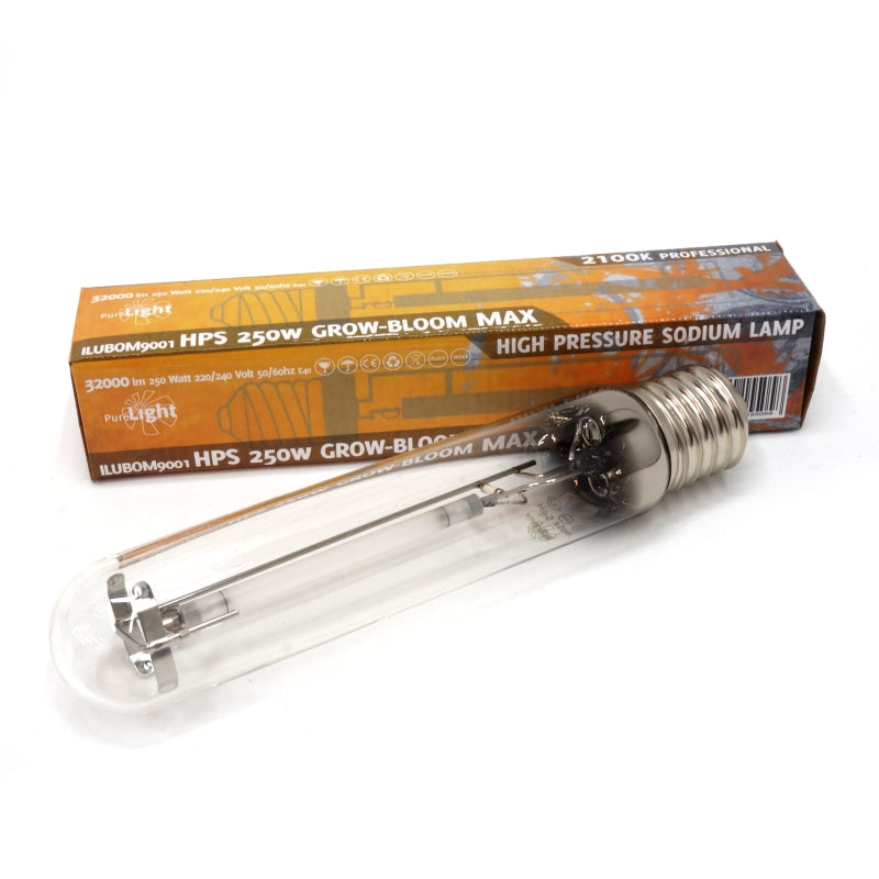 Pure Light HPS Bulb E40 – 250W and 400W Sodium in Grow-Bloom Max and Bloom 
