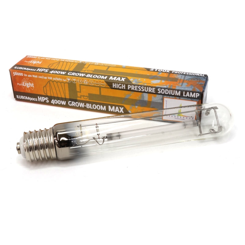 Pure Light HPS Bulb E40 – 250W and 400W Sodium in Grow-Bloom Max and Bloom 