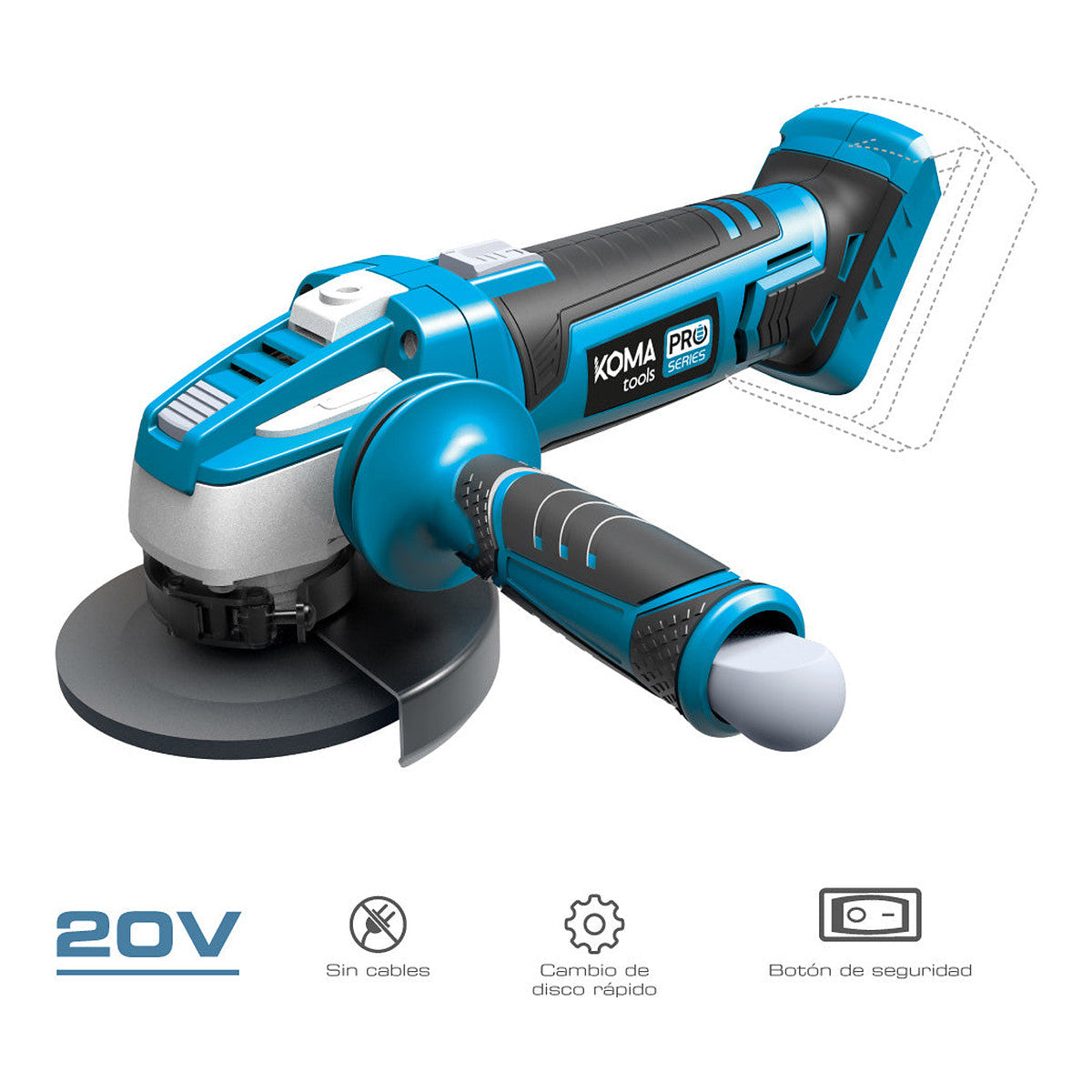 Amoladora 20V (Sin Batería ni Cargador) KOMA TOOLS