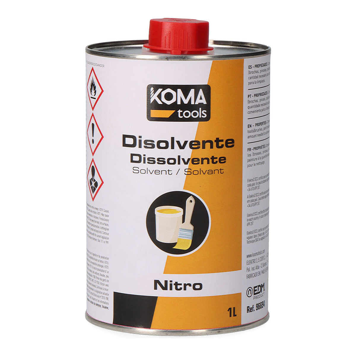 Koma Tools Disolvente, Disolvente limpiador para mantenimiento de equipos de cultivo