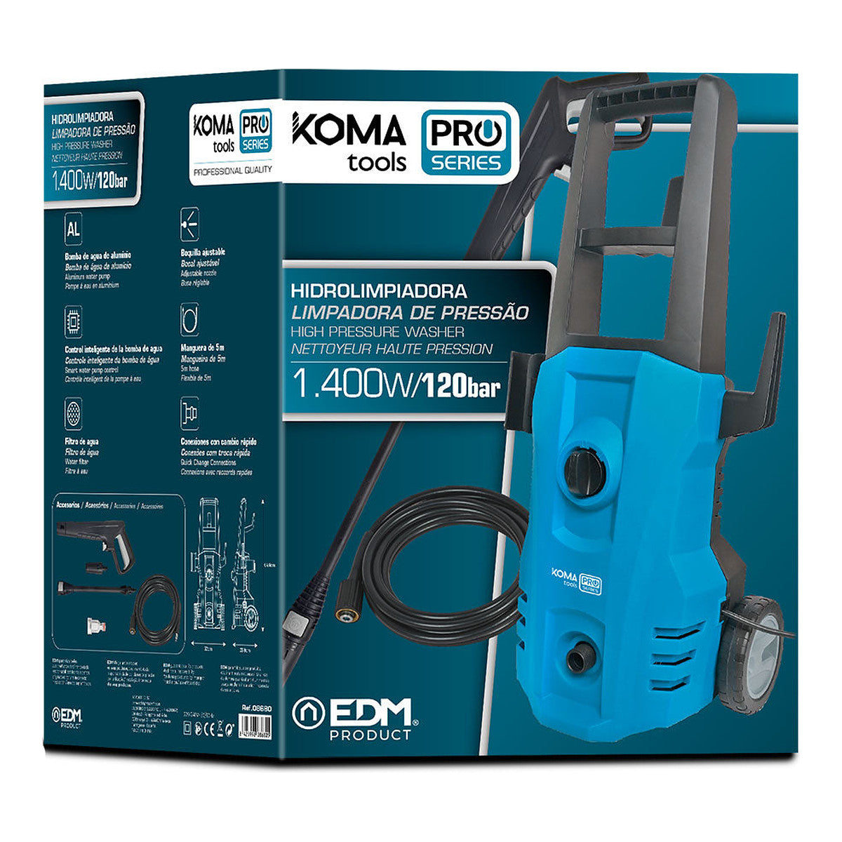 Nettoyeur haute pression 1400w / 120 BAR KOMA TOOLS - Vue 3 | Développer l’industrie