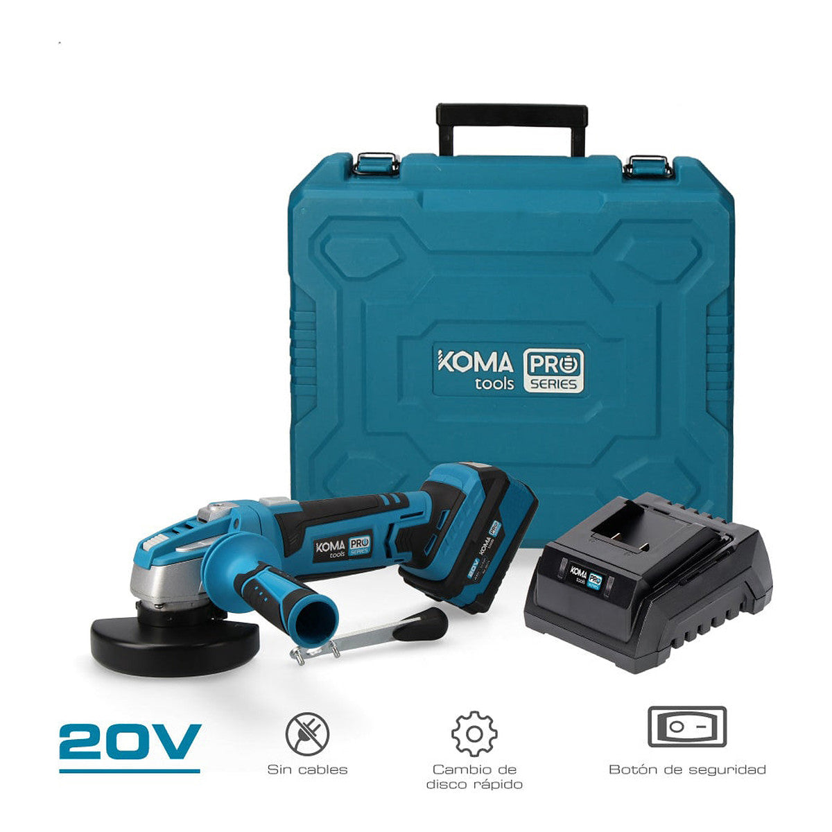20V Grinder Briefcase Kit with 4.0A Battery and KOMA TOOLS Charger - View 2 | Grow Industry