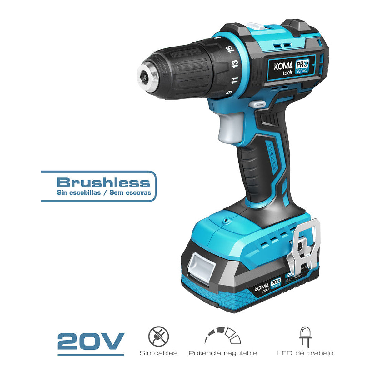 KOMA TOOLS Aktentaschen-Set für bürstenlosen 20-V-Bohrer und Schraubendreher – Ansicht 2 | Wachsen Sie die Branche