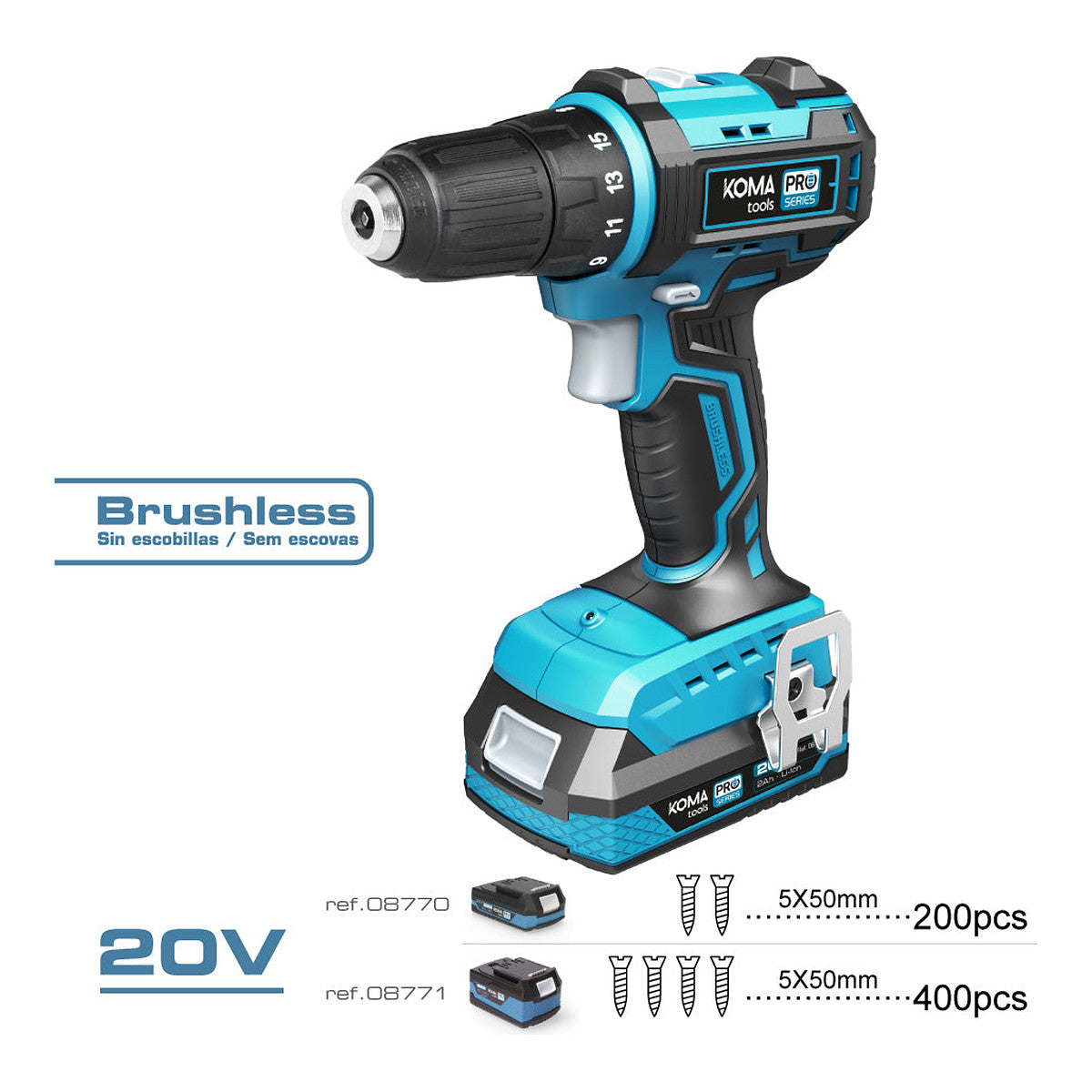 KOMA TOOLS Aktentaschen-Set für bürstenlosen 20-V-Bohrer und Schraubendreher – Ansicht 3 | Wachsen Sie die Branche