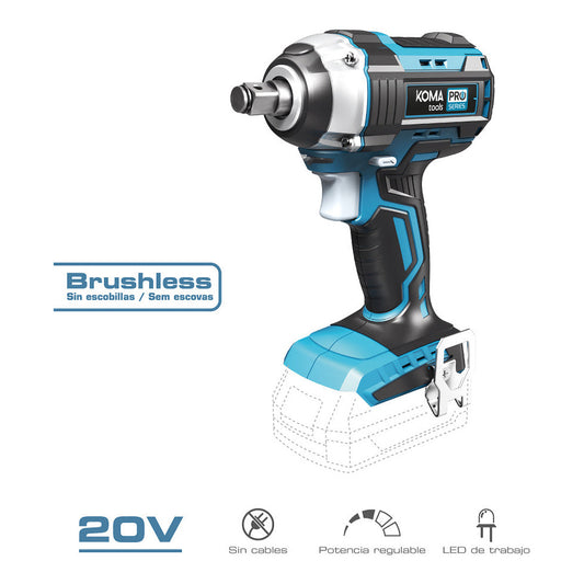 20V Brushless Impact Wrench (Without Battery or Charger) KOMA TOOLS