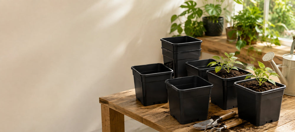 Macetas Cuadradas Reforzadas de PVC – Macetas de Alta Resistencia para Cultivo Interior y Exterior - imagen landscape