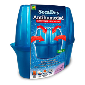 MASSO SecaDry Anti-Humedad, deshumidificador de cristales absorbentes para espacios pequeños