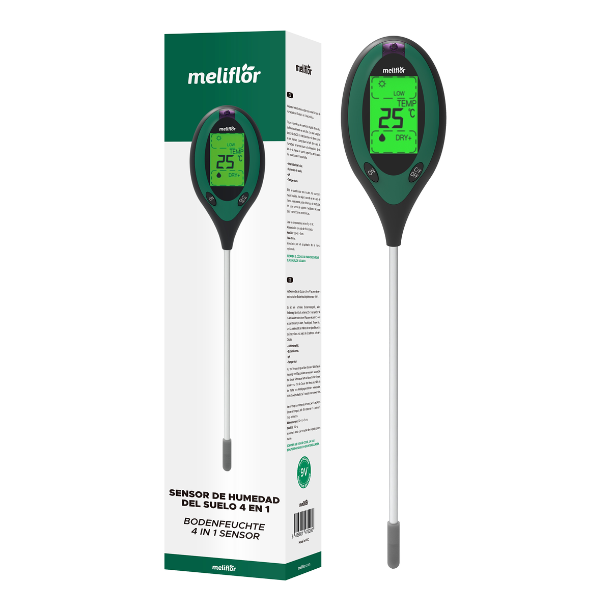 MELIFLOR 4 in 1 Soil Meter - View 2 | Grow Industry