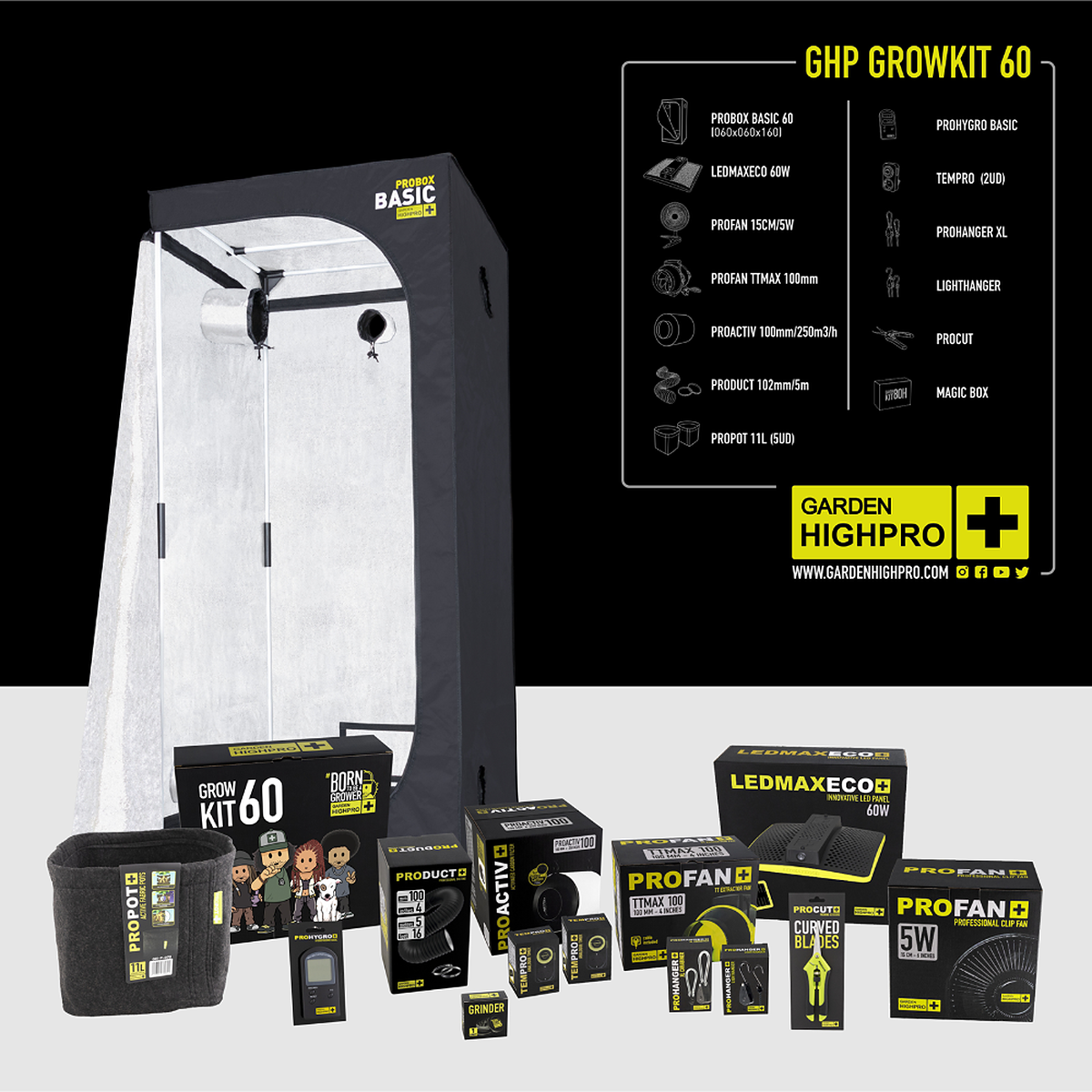 Growkit 60 GARDEN HIGHPRO Schrank-Kit – Ansicht 2 | Wachsen Sie die Branche