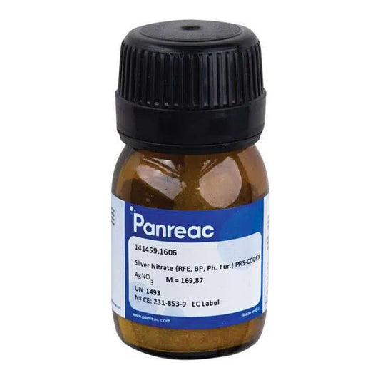 Nitrato de plata 25 g, reactivo para preparar solución STS de reversión