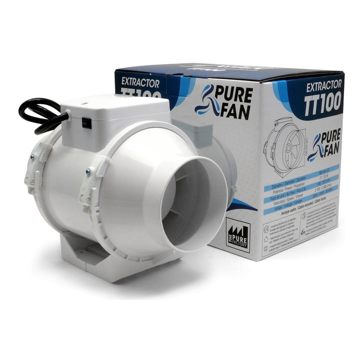 Pure Fan TT Extractor 2 Speeds PURE FACTORY - View 3 | Grow Industry