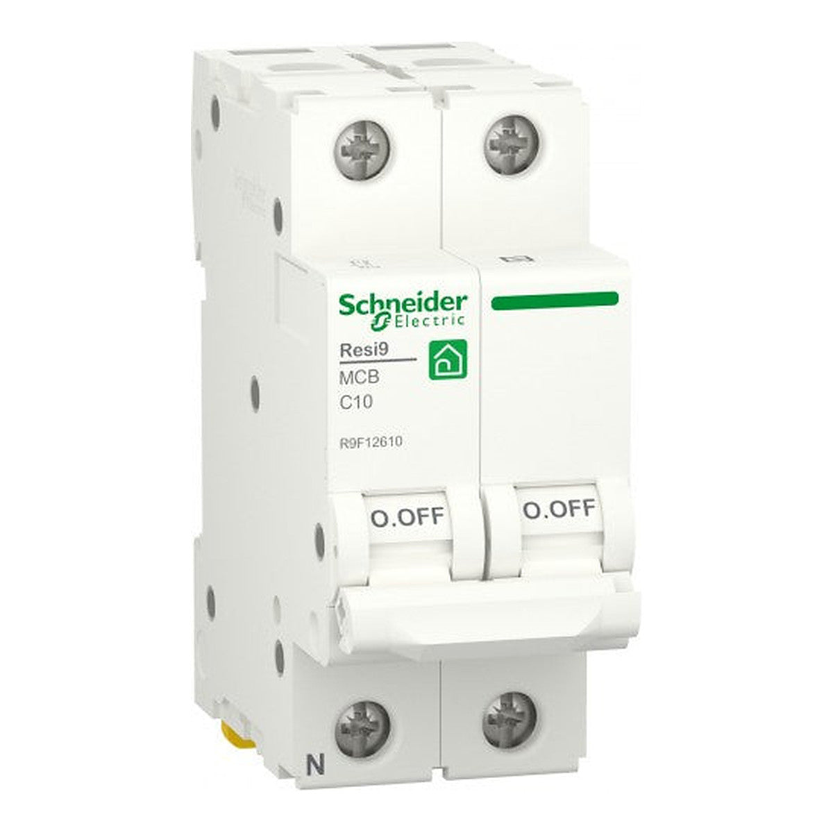 Resi9 1P+N automatic switch, 6kA, Curve C, SCHNEIDER