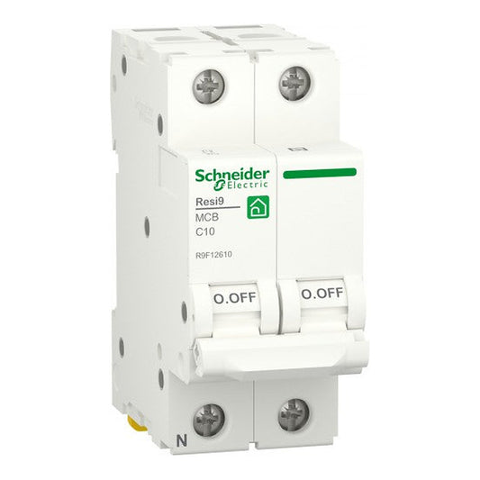 Interruptor automático Resi9 1P+N, 6kA, Curva C, SCHNEIDER