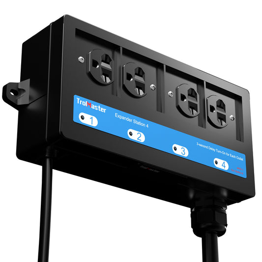 Trolmaster 4RS-1 Estación Expansora de 4 Tomas, módulo de expansión de salidas para cultivo