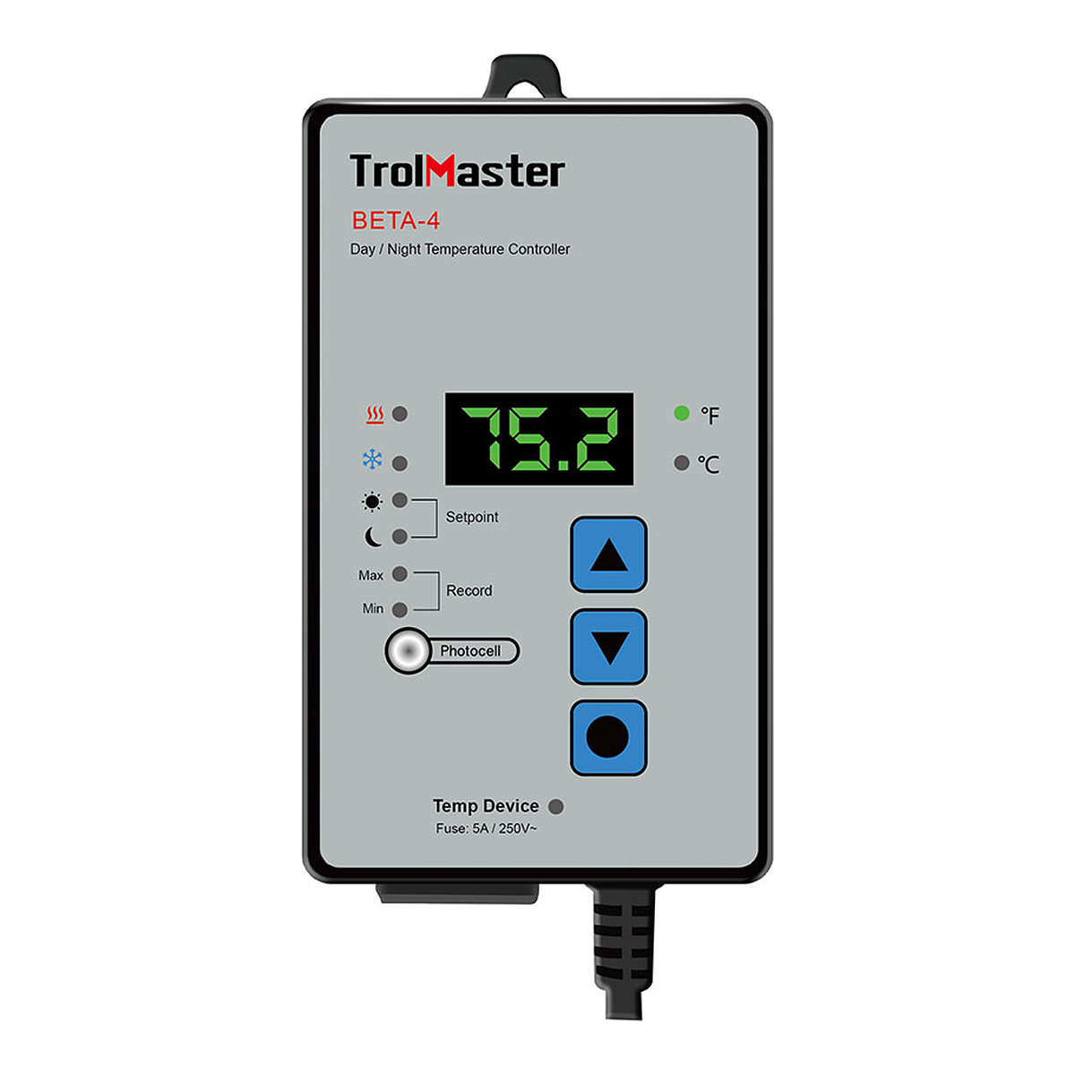 Trolmaster BETA-4 Controlador Digital de Temperatura Día/Noche, termostato con fotocélula