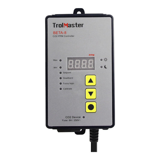 Trolmaster BETA-8 Controlador de CO2, sensor NDIR remoto 400-2000 ppm con fotocélula integrada