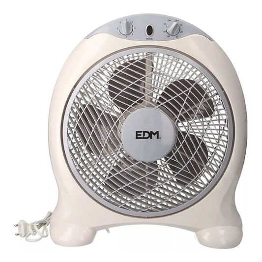 Ventilador Box Fan EDM Blanco/Gris 45W