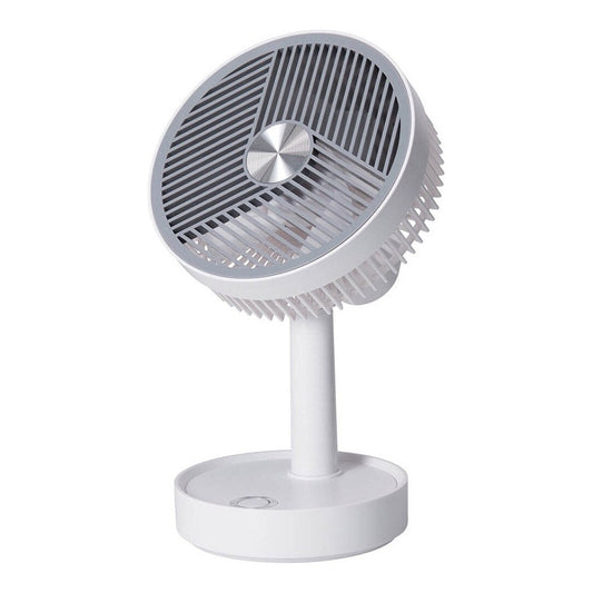 Ventilador de Sobremesa BASICS Extensible Recargable, Blanco y Gris