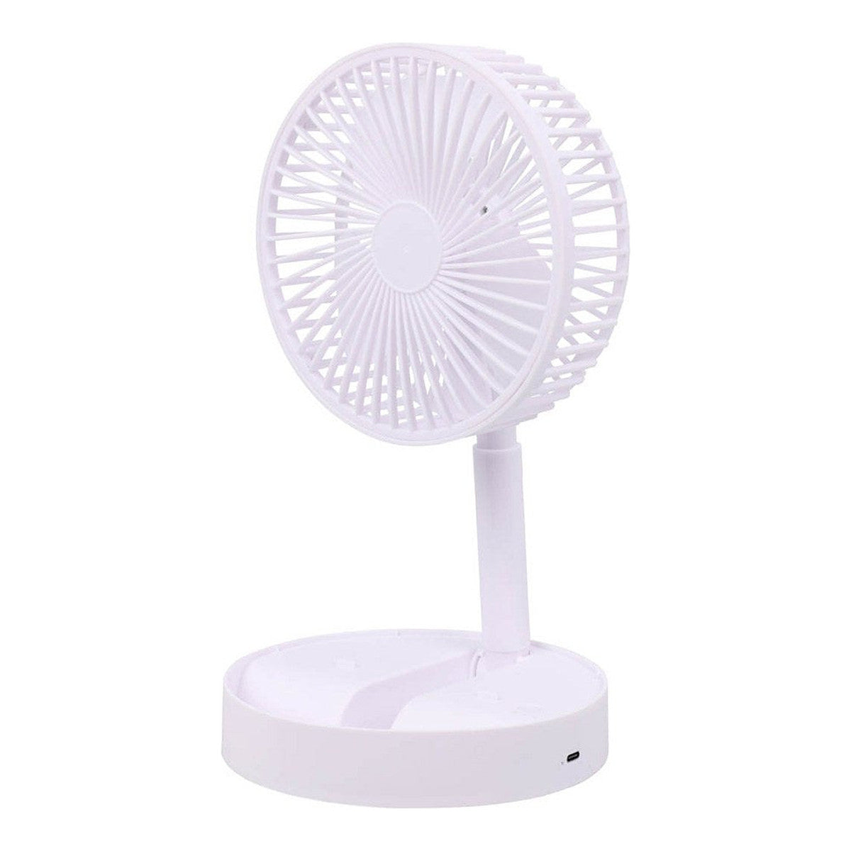 Ventilador de Sobremesa BASICS Plegable y Recargable, Blanco