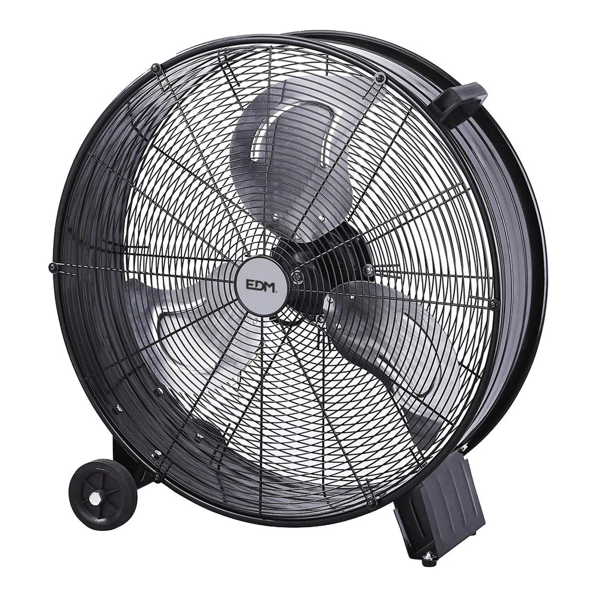Ventilador Industrial de Suelo EDM con Ruedas Negro 180W