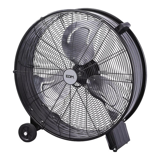 Ventilador Industrial de Suelo EDM con Ruedas Negro 180W