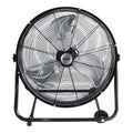 Ventilador Industrial de Suelo EDM con Ruedas Negro 180W