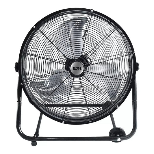 Ventilador Industrial de Suelo EDM con Ruedas Negro 180W