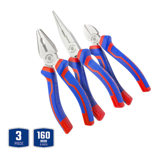 Set of 3 WORKPRO Pliers - Tool | Grow Industry