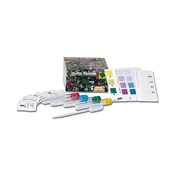 Pack of 10 rapid soil analysis NPK and Ph tests - Liquid calibrators and storage | Grow Industry