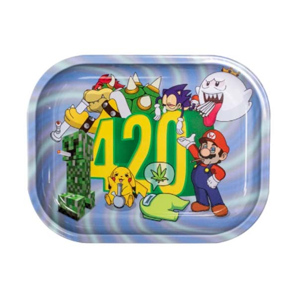 Bandejas metálicas Smoke Arsenal: Tamaño pequeño 420 Mario bros