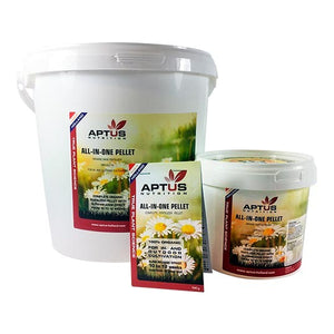 Aptus All-In-One Pellet, fertilizante sólido granulado completo para cultivo en tierra y coco