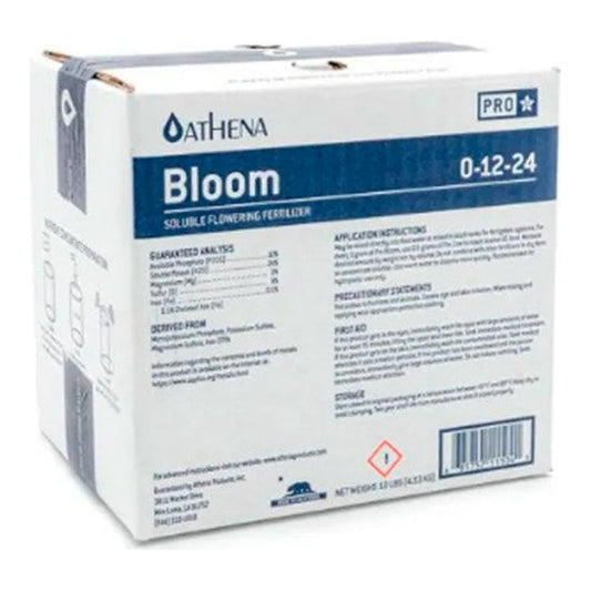 Athena Pro Bloom, fertilizante base de floración en polvo para cultivo profesional