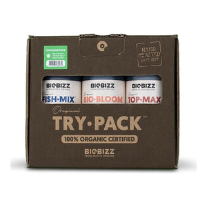 BioBizz Try Pack Outdoor, Pack de iniciación orgánico para cultivo exterior con 3 fertilizantes