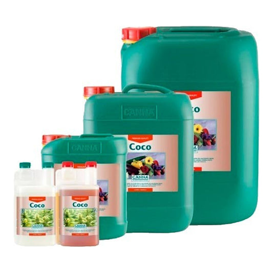 Canna Coco A+B, fertilizante base bifásico de crecimiento y floración para cultivo en fibra de Coco