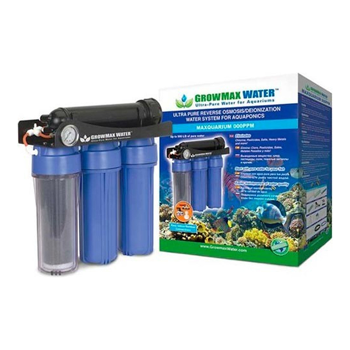 Reverse Osmosis + De-Ionization System MaxQuarium GROWMAX WATER - Osmosis | Grow Industry