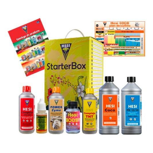 HESI Starter Box Coco, pack de iniciación con fertilizantes para cultivo en fibra de Coco