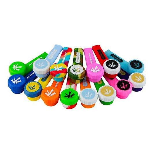 Piece Maker Karma Pipa de Silicona Pequeña, Pipa mini de Silicona con bol de acero para fumar