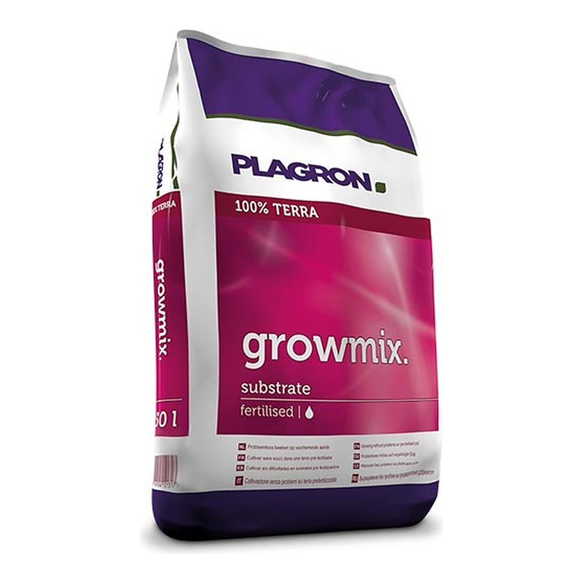 Plagron Grow Mix 50L, sustrato profesional con perlita para cultivo en interior y exterior