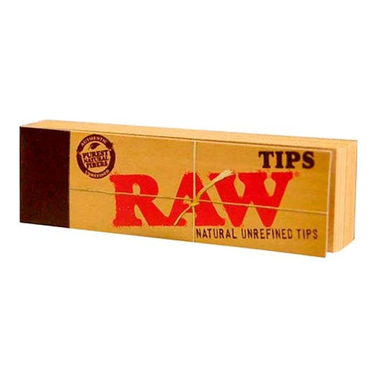 RAW Classic Tips Filtros de Fumar, cartón de Filtros naturales para liar cigarrillos sin blanquear