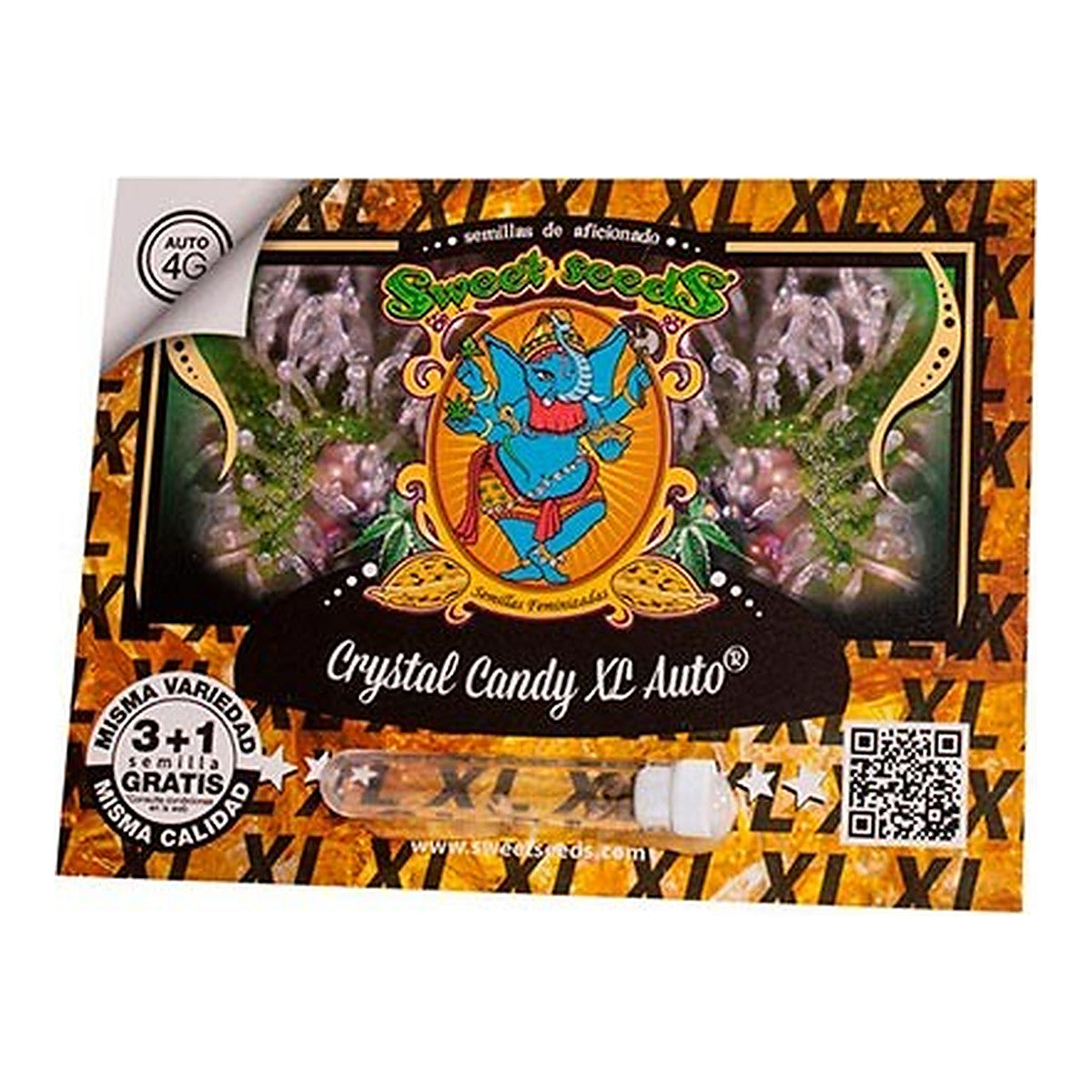 Sweet Seeds Crystal Candy XL Auto, semillas de cannabis autoflorecientes XL con aroma de caramelo