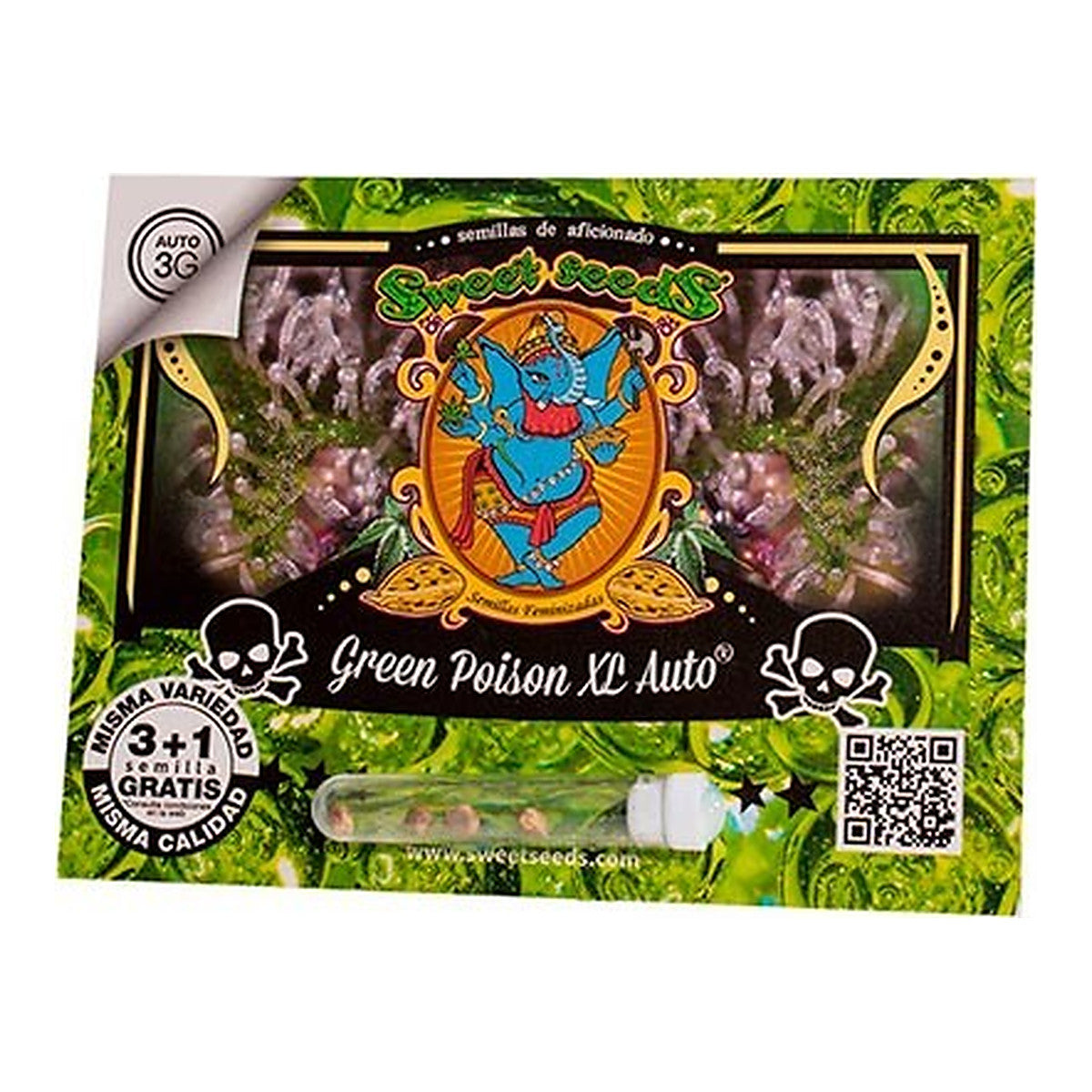 Sweet Seeds Green Poison XL Auto, semillas de cannabis autoflorecientes XL de alta producción