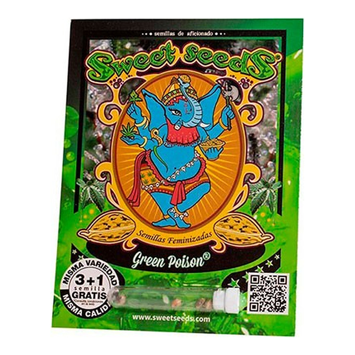 Sweet Seeds Green Poison, semillas de cannabis feminizadas de floración rápida y alta producción