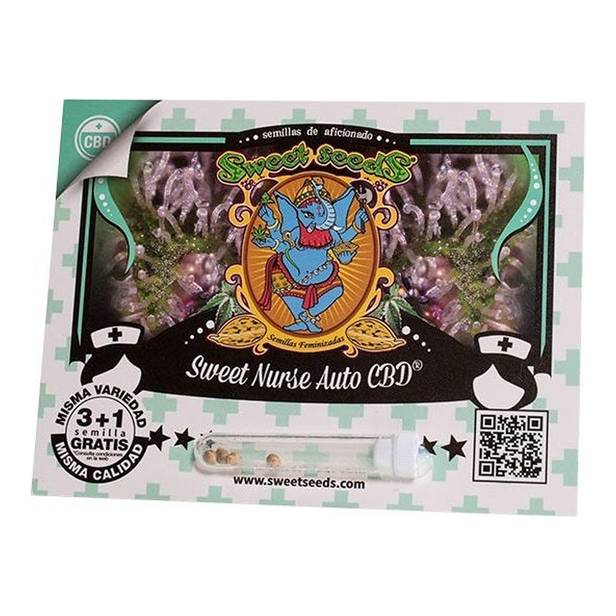 Sweet Seeds Sweet Nurse Auto CBD, semillas de cannabis autoflorecientes CBD de uso terapéutico
